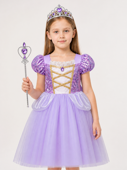 Purple Princess Costume for Halloween Costumes detail 2