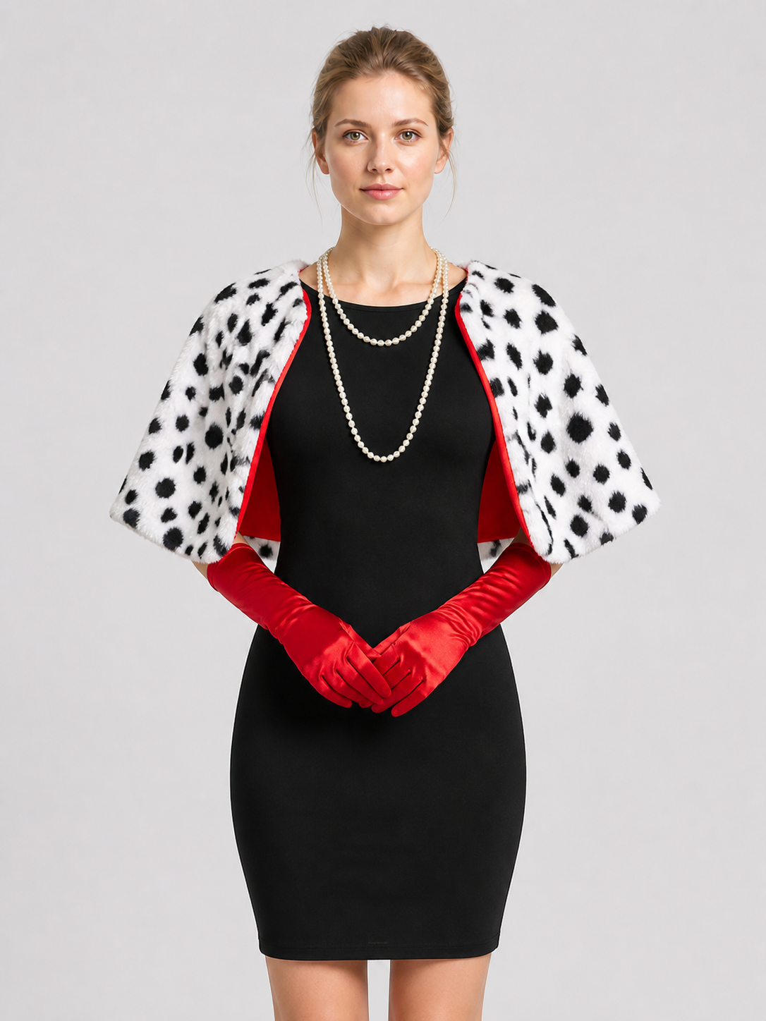 Cosplay Costume with Dress and Spotted Cape Costume Dresses detail 3