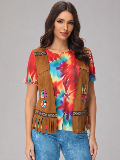 Disco Stage Costume with Vest, Top, and Pants