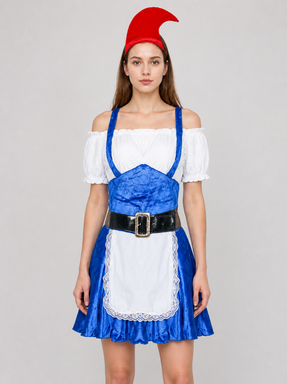 Bavarian-Style Cosplay Costume: Dress, Hat, and Belt Costume Dresses detail 2