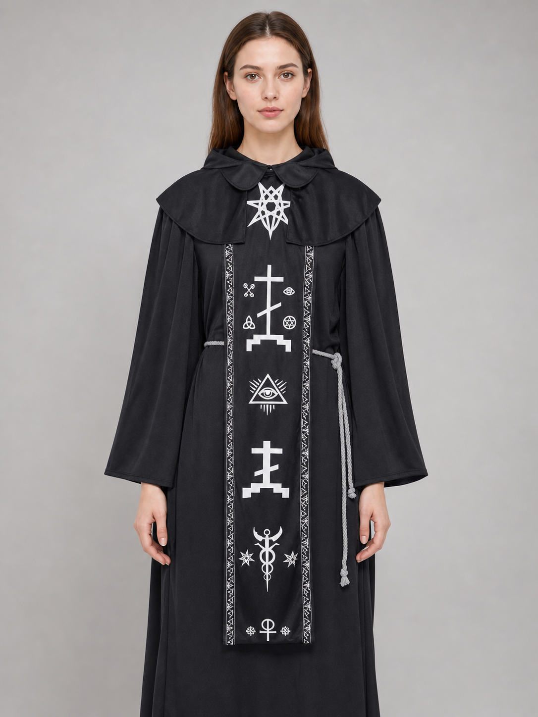 Hooded Wizard Costume, Cosplay Robe