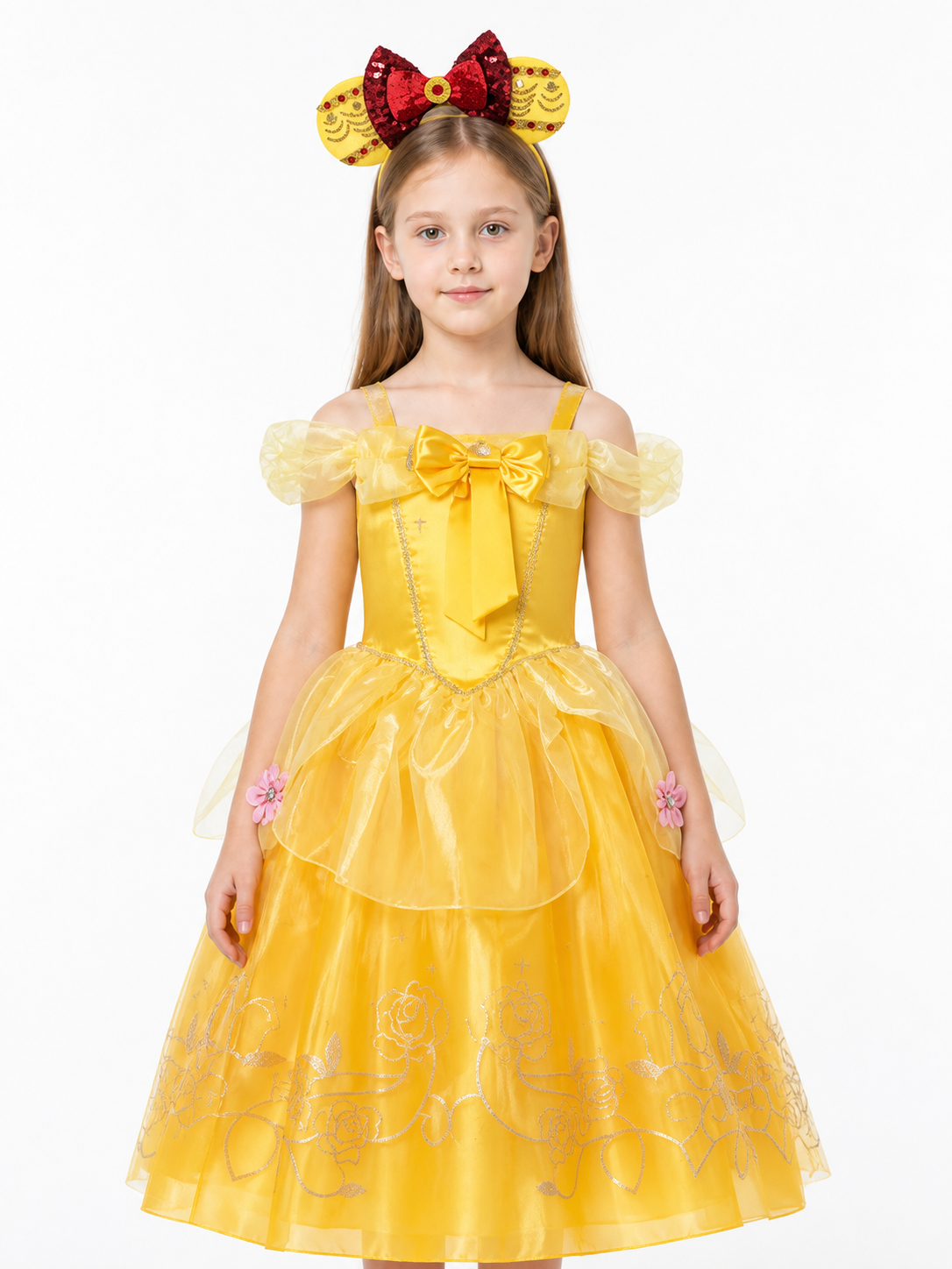 Belle Dress with Bow and Embroidery for Celebrations Costume Dresses detail 3