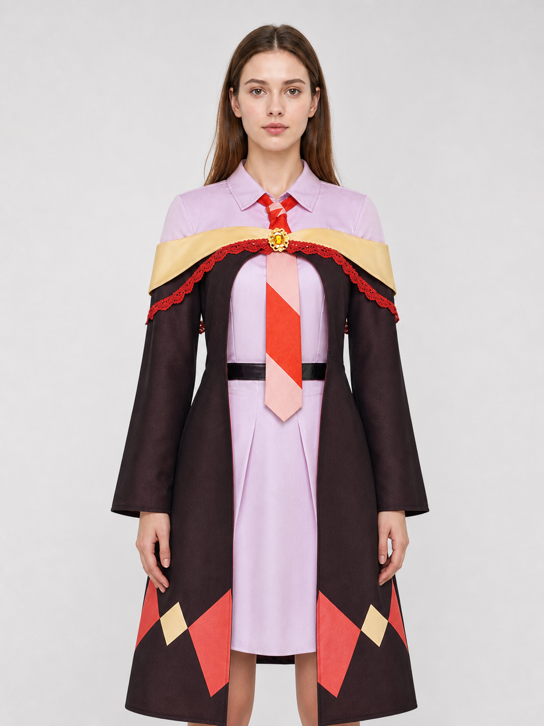 Megumin Cosplay Costume: Shirt, Skirt, Cloak, Hat