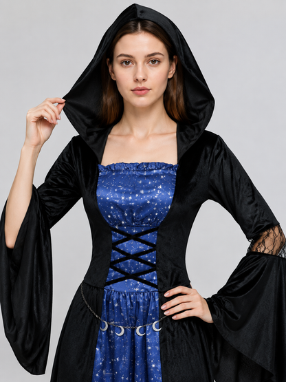 Hooded Lace-Up Carnival Dress Costume Dresses detail 2