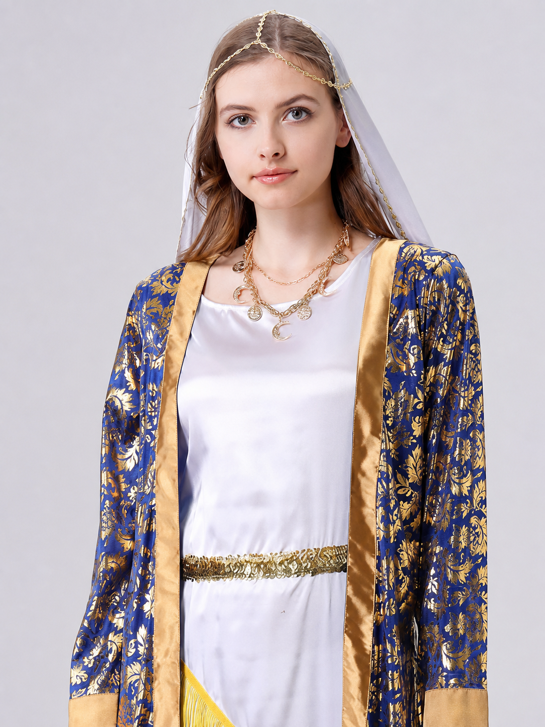 Retro Costume with Dress and Cape for Cosplay
