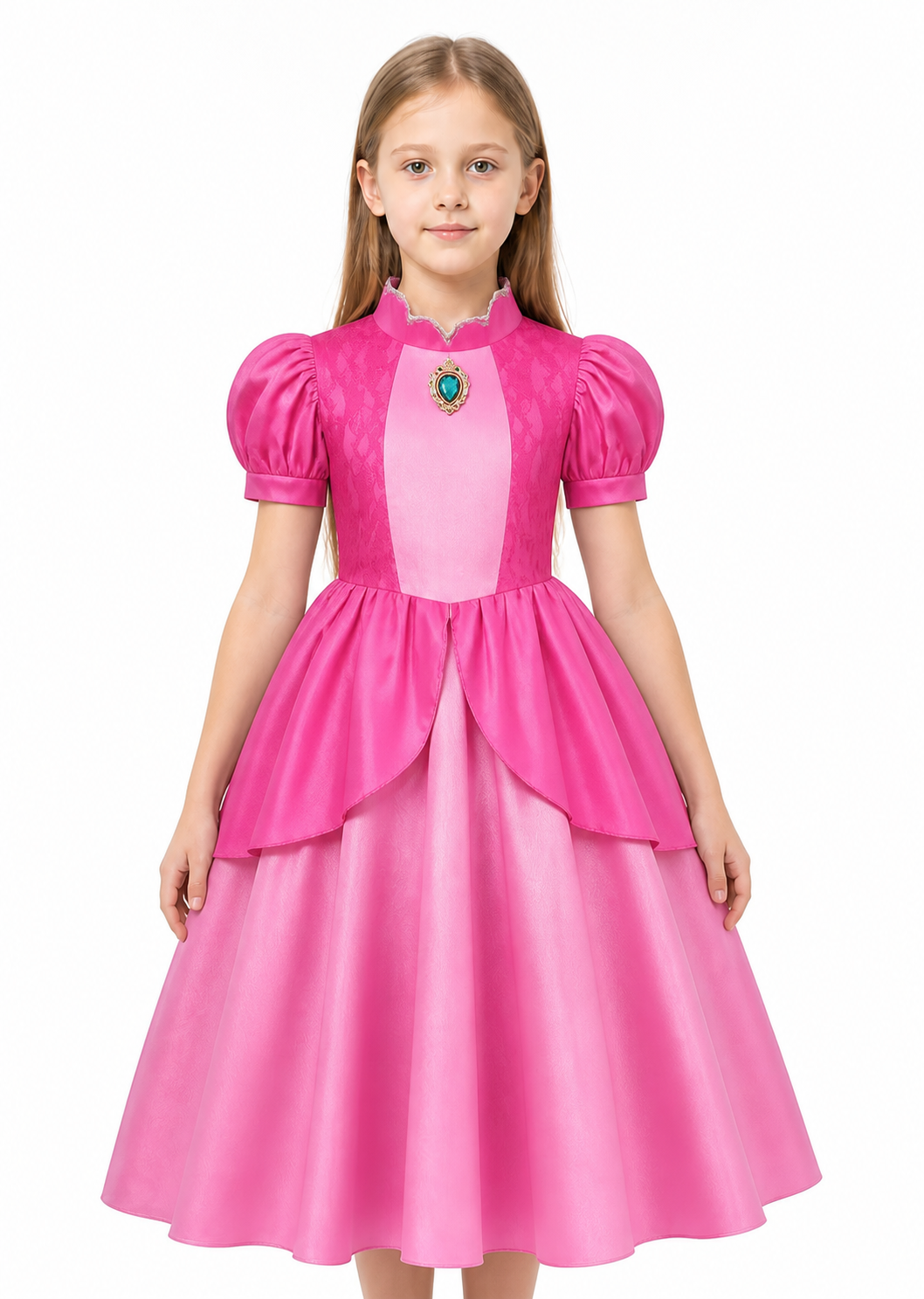 Pink Carnival Dress with Puffy Sleeves Costume Dresses detail 3