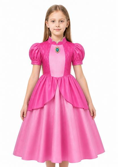 Pink Carnival Dress with Puffy Sleeves Costume Dresses detail 3