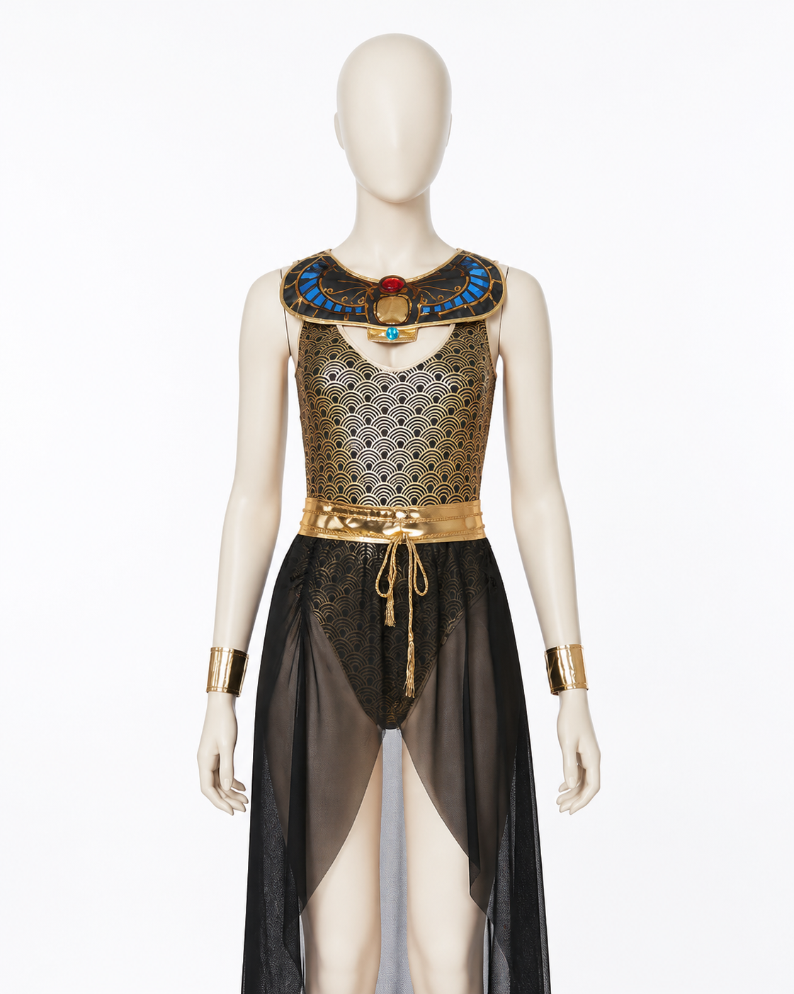 Egyptian Cosplay Costume, Long with Gold Decoration