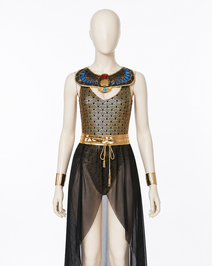Egyptian Cosplay Costume, Long with Gold Decoration