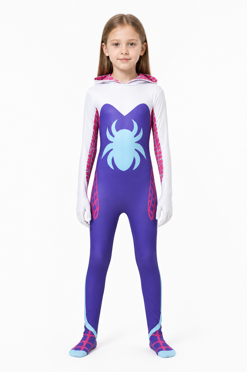 Gwen Stacy Hooded Spider-Web Jumpsuit product detail 3