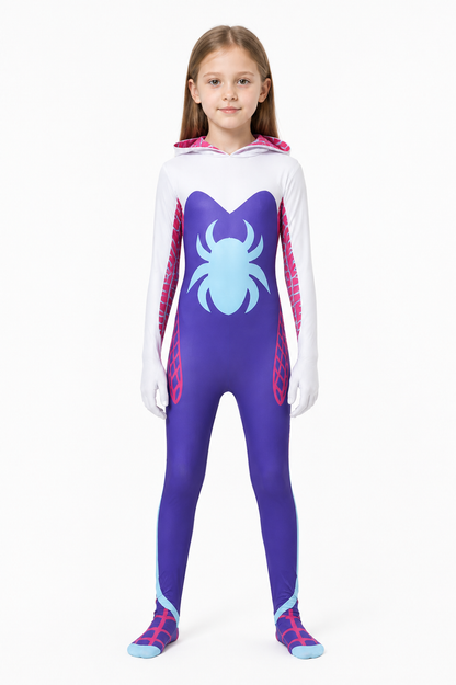 Gwen Stacy Hooded Spider-Web Jumpsuit product detail 3