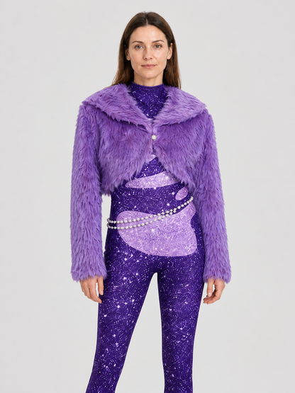 Cosplay Costume: Purple Coat, Bodysuit, and Chain Costumes detail 3