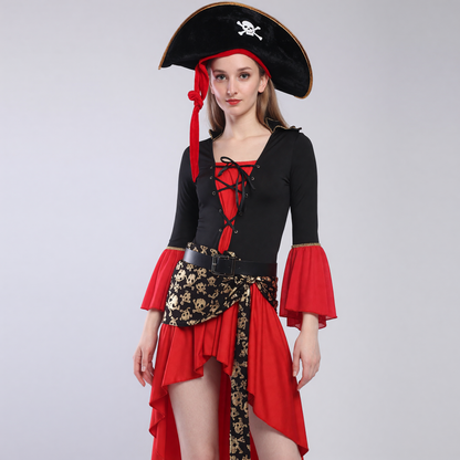 Pirate Carnival Costume: Dress, Hat, and Belt