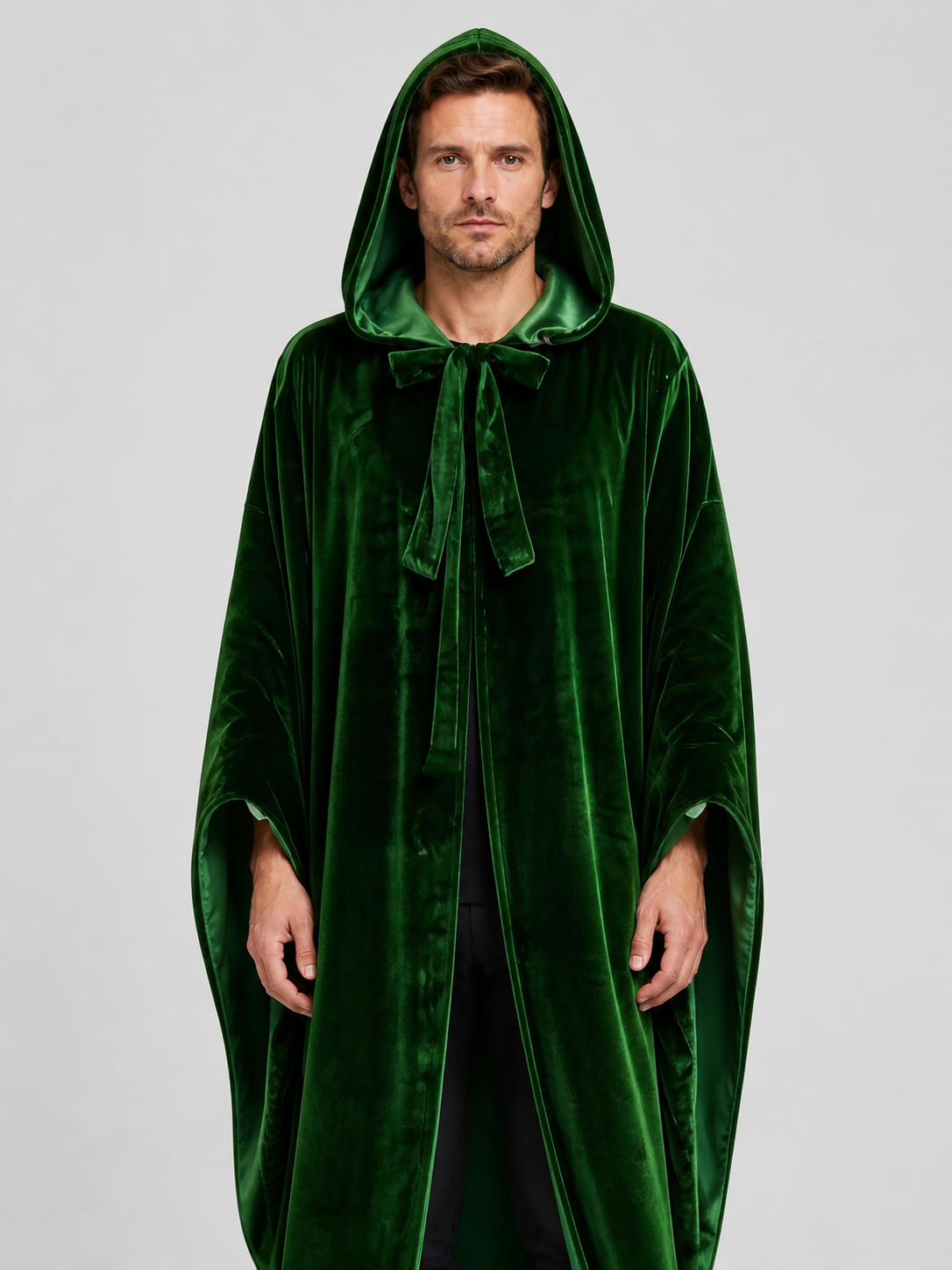 Green Hooded Death Cosplay Cloak for Halloween Costume Capes detail 3