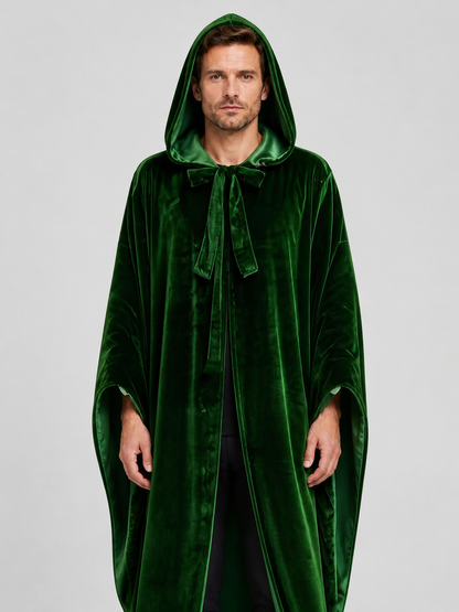 Green Hooded Death Cosplay Cloak for Halloween Costume Capes detail 3
