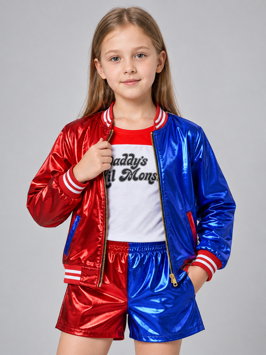 Kids' Harley Quinn Costume, 3-Piece