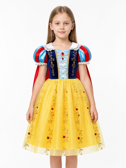 Snow White Dress with a Red Cape and Blue Bodice Costume Dresses detail 3