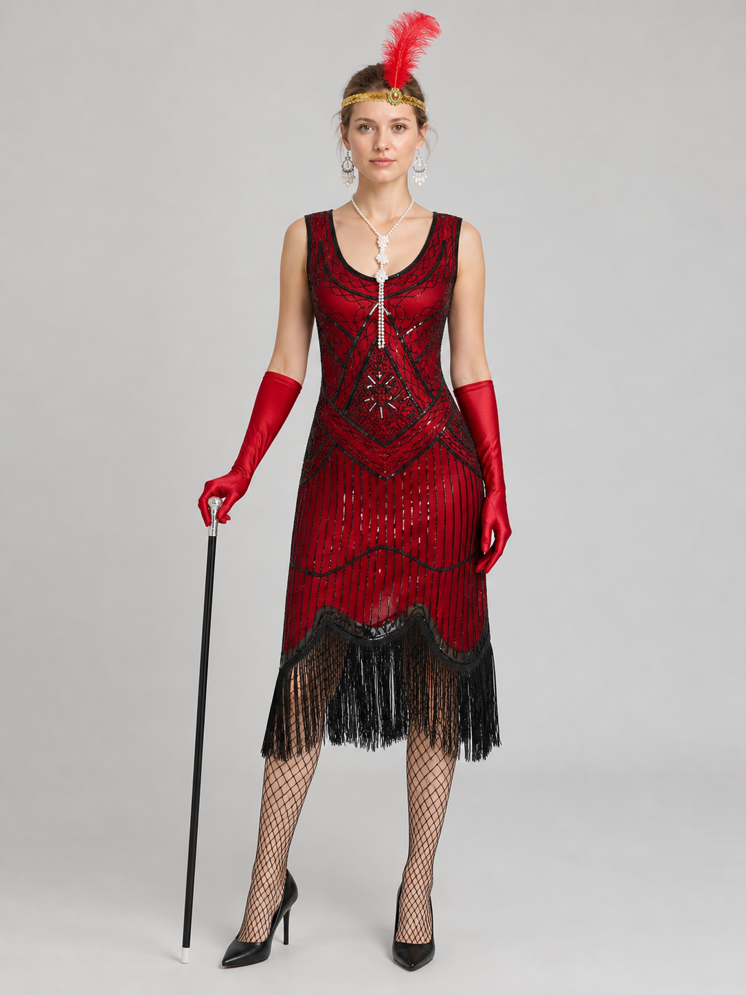 1920s Sequin and Fringe Stage Costume Costumes detail 3