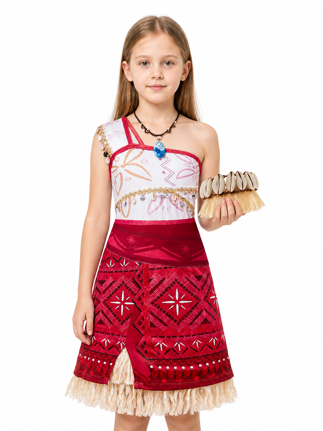 Moana Carnival Dress with Fringe and Pendant Costume Dresses detail 3