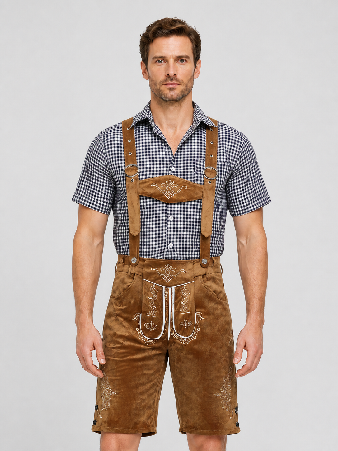 German National Costume: Shirt and Suspender Shorts Costumes detail 3