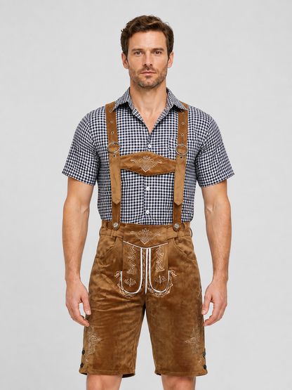 German National Costume: Shirt and Suspender Shorts Costumes detail 3