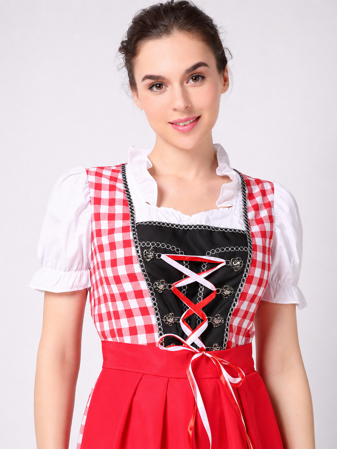 Ethnic-Style Dress with Corset Lacing