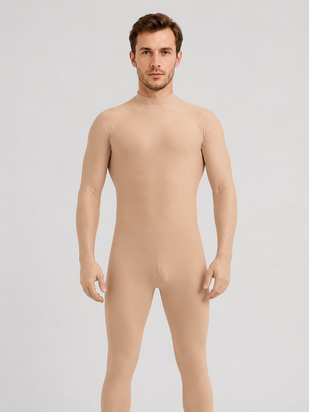 Skin-Tone, Form-Fitting Zentai Jumpsuit for Performances product detail 3