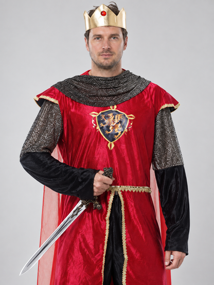 King Carnival Costume with Crown and Cape