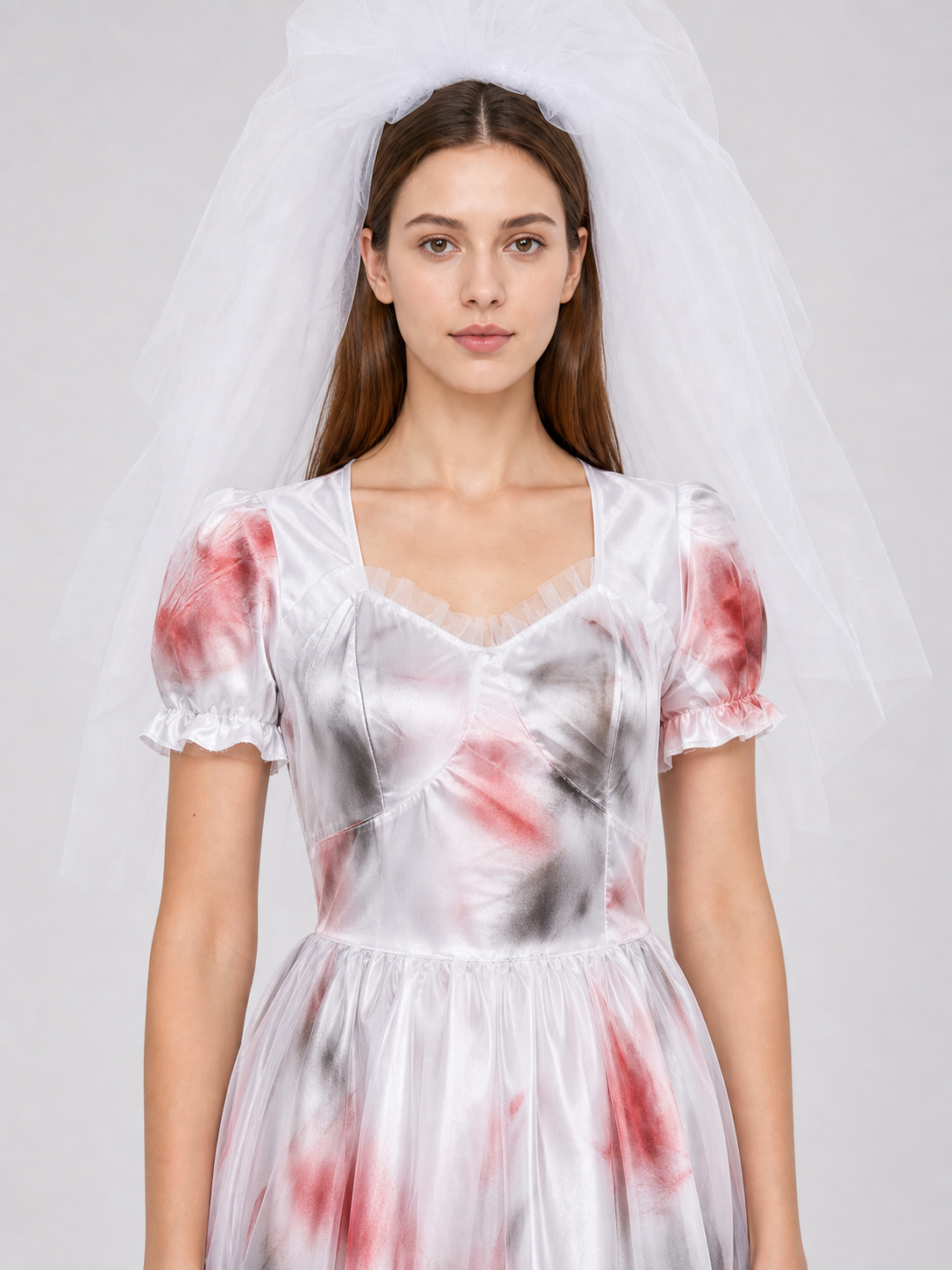 Carnival Dress with Blood Effect and Train Costume Dresses detail