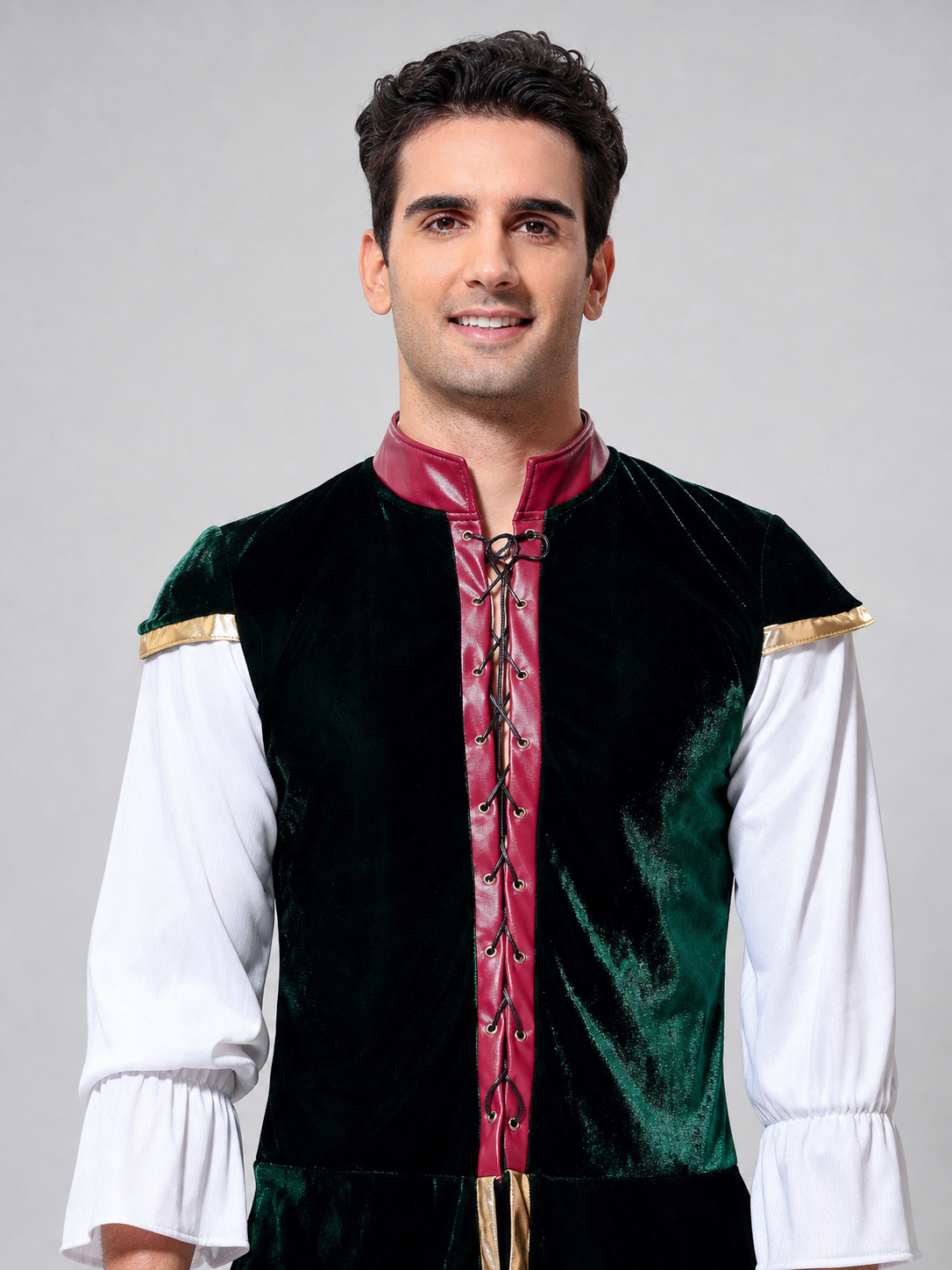 Historical Costume with Shirt and Brown Pants