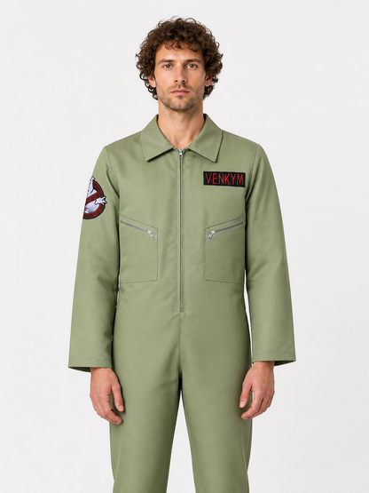 Light Green Jumpsuit with Notched Collar product detail 3