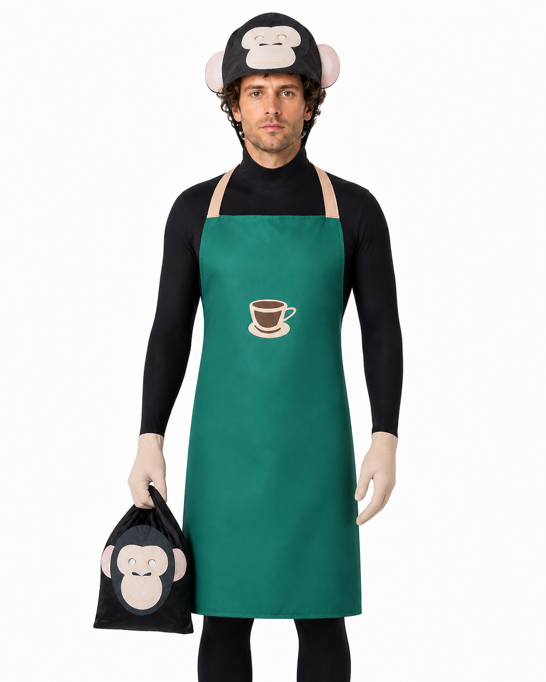Monkey Kigurumi Costume with Apron