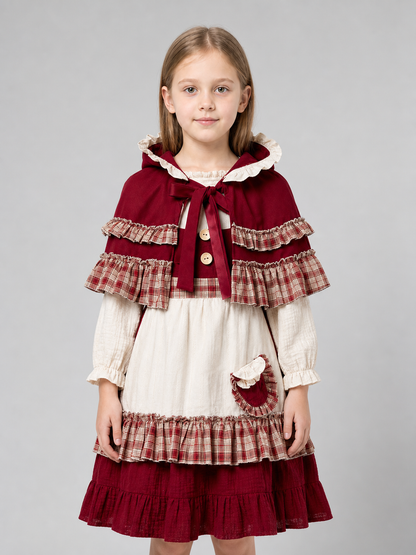Little Red Riding Hood costume dress with hood