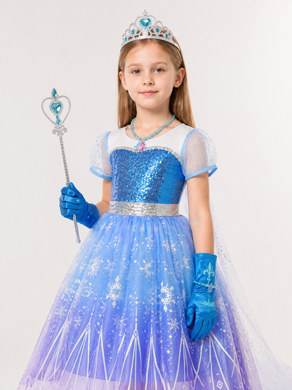 Blue Princess Costume for Cosplay Costumes detail 2