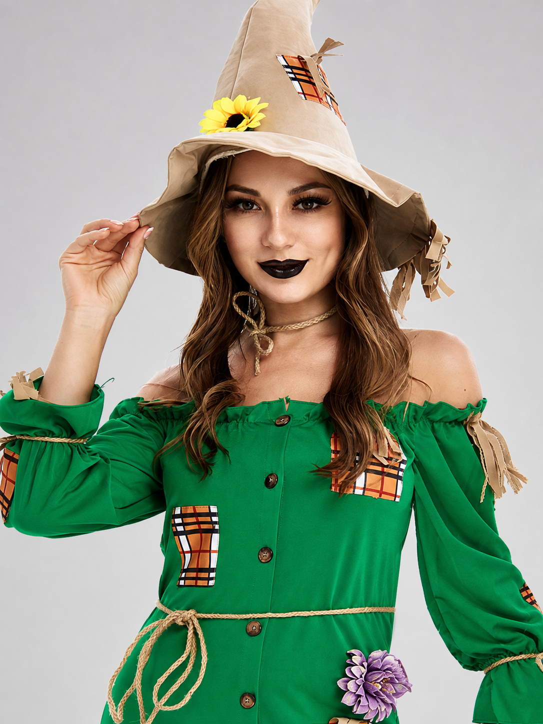 Costume romper with shorts and fringe for cosplay