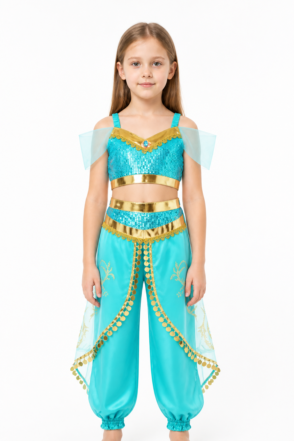 Jasmine Children's Carnival Costume with Sequins Costumes detail 3