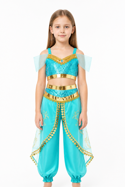 Jasmine Children's Carnival Costume with Sequins Costumes detail 3