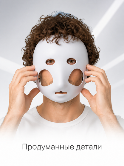 Halloween Mask, White or Light Gray, Blank Costume Masks detail 2