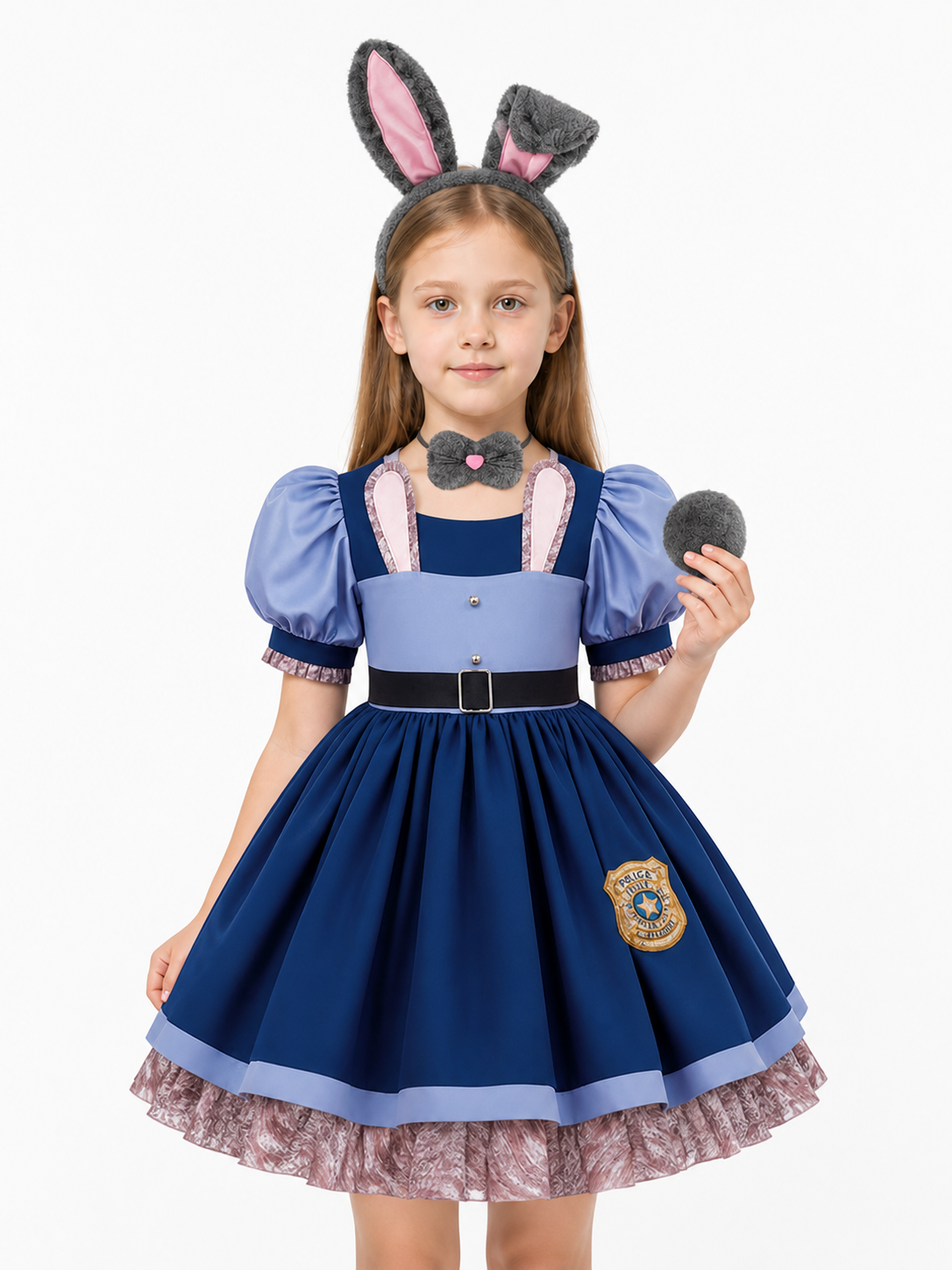 Rabbit Police Officer Costume Dress with Ears Costume Dresses detail 3