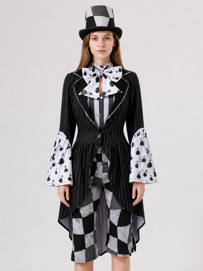 Carnival Costume with Tailcoat and Checkerboard Print Costumes detail 3