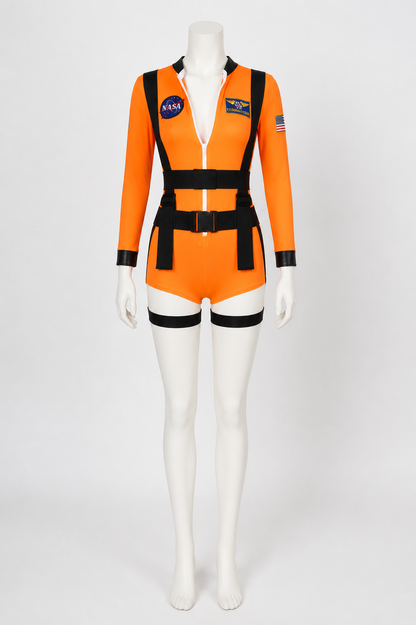 Orange Pilot Romper with Straps product detail 3