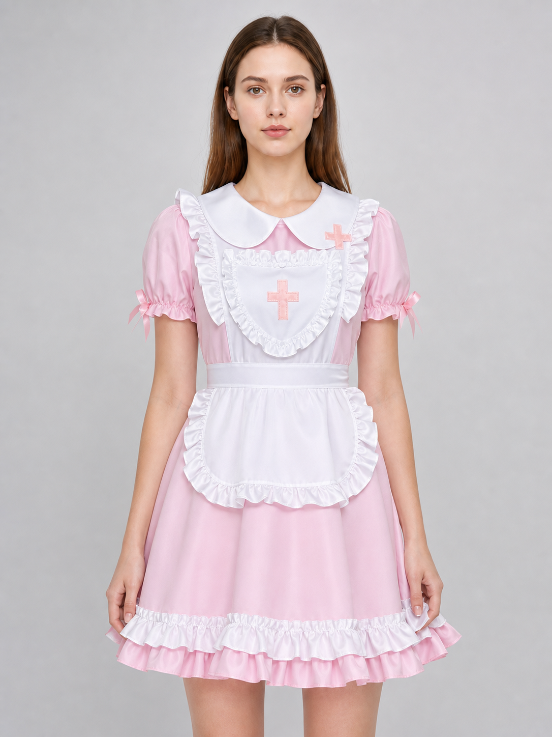 Lolita-Style Maid Cosplay Dress with Apron
