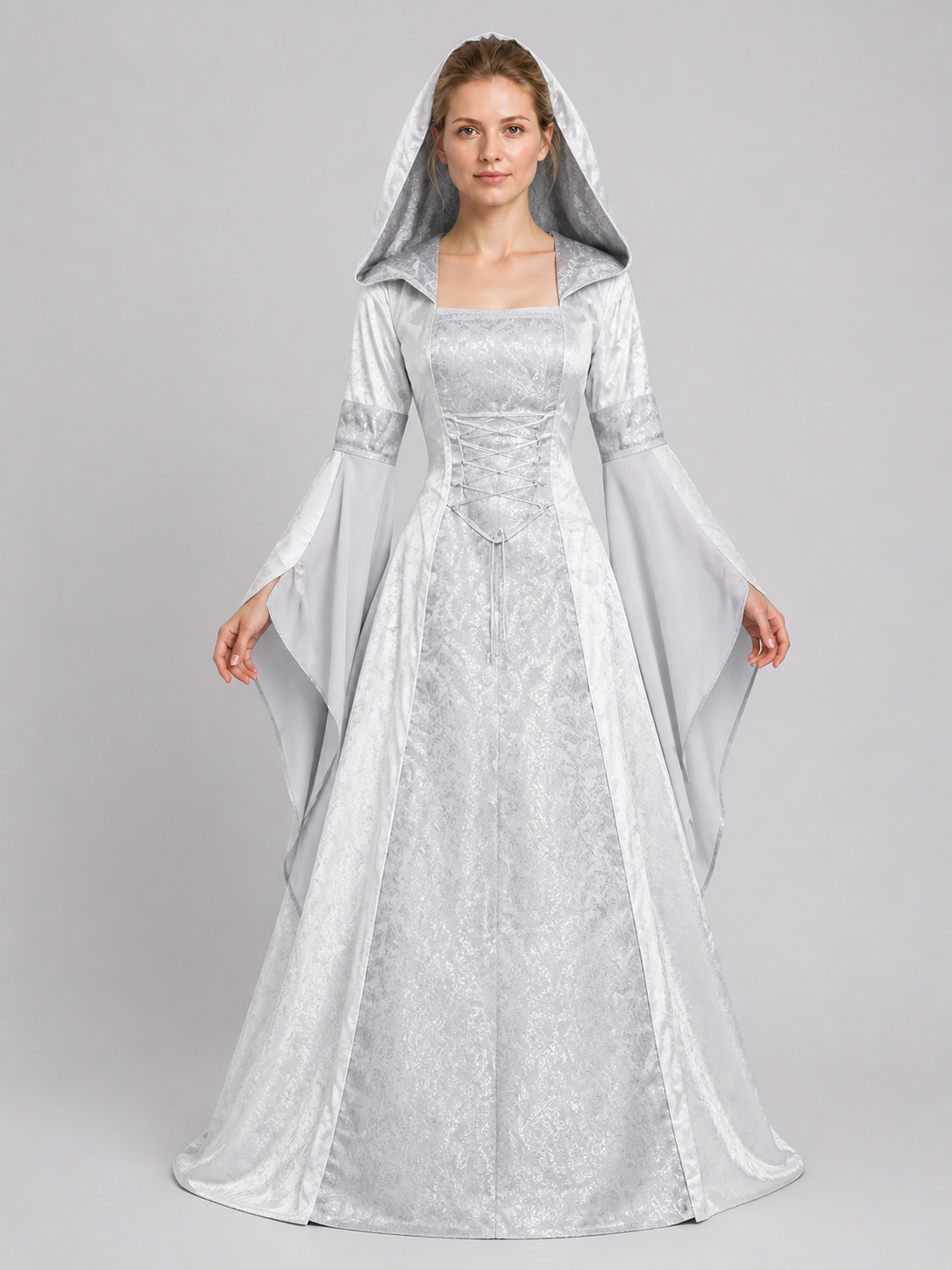 Long Hooded Dress, Medieval Cosplay