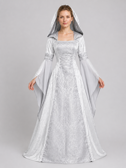 Long Hooded Dress, Medieval Cosplay