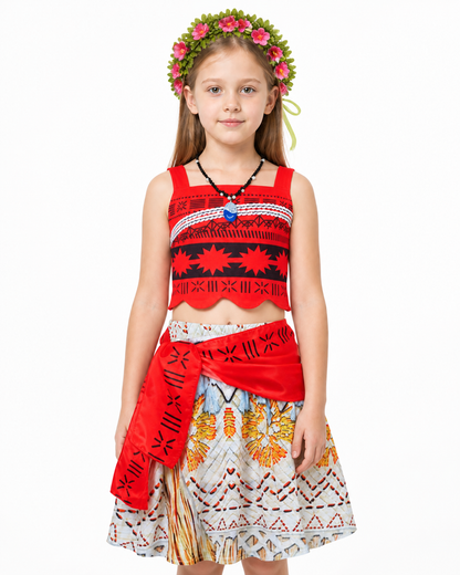 Children’s Moana Costume with Skirt and Accessories product detail 3
