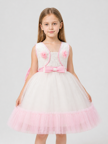 Princess Flower Tutu Party Dress Costume Dresses detail 3