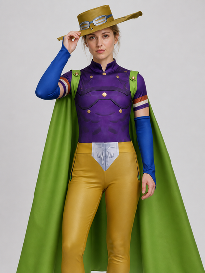 Gyro Zeppeli Cosplay Costume: Jumpsuit, Cape, Hat Costume Capes detail 3