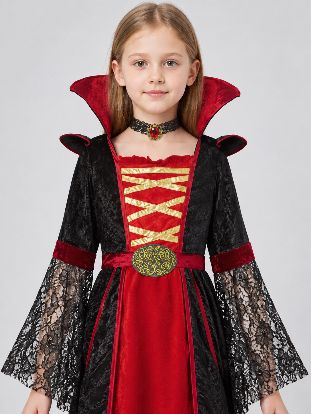 Vampire Costume: Dress with Choker