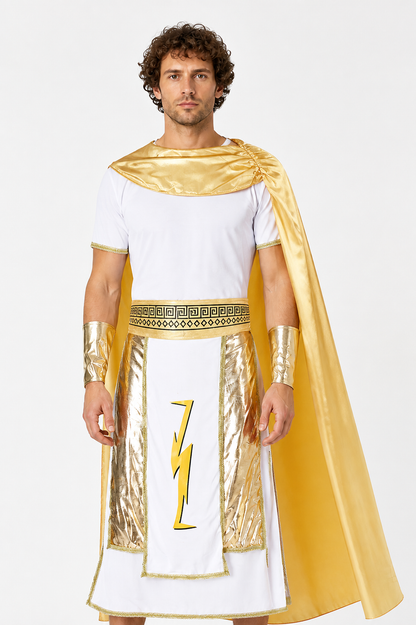 Greek God Costume with Trident and Cape Costume Capes detail 2
