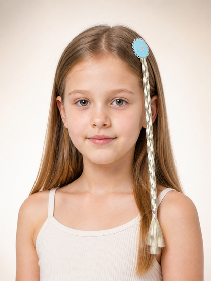 Blue and Silver Carnival Wig for Halloween